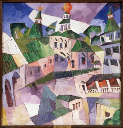 Monastery. Bishop Courtyard in the New Jerusalem Monastery by Aristarkh Vasilievic Lentulov
