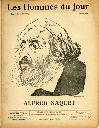 Cover of Les Hommes du jour, Satirical in B & W by Aristide Delannoy