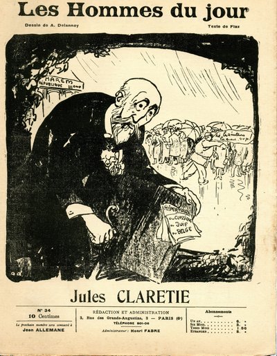 Cover of The Men of the Day, circa 1906 - Illustration by Aristide Delannoy: Claretie Jules by Aristide Delannoy
