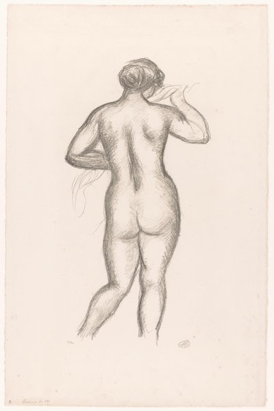 Female Nude Seen from the Back by Aristide Maillol (signed by artist)