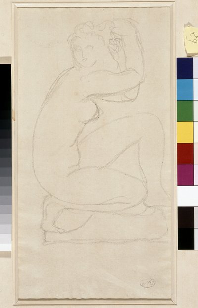 Naked hair. Drawing by Aristide Maillol by Aristide Maillol