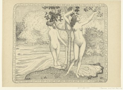 Two Bathing Women by the Waterside (Summer; The Trial) by Aristide Maillol
