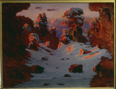 Winter Landscape at Sunset by Arkhip Ivanovich Kuindzhi