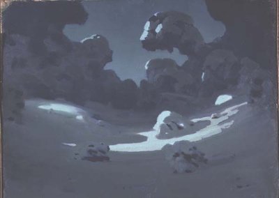 The Moon Lights a Clearing in the Forest by Arkip Ivanovic Kuindzi