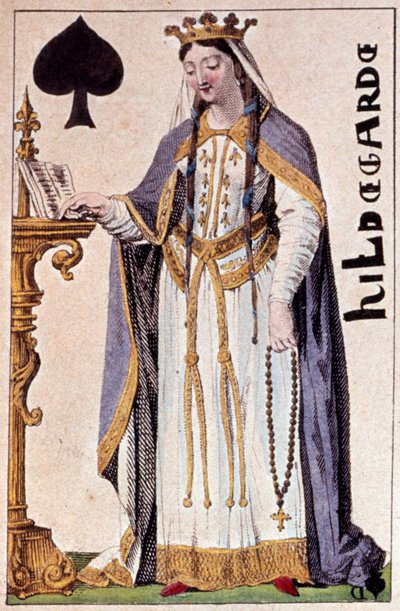 Representation of Hildegarde de Vintzgau (757-783), wife of Charlemagne (detail of a play card) by Armand Gustave Houbigant