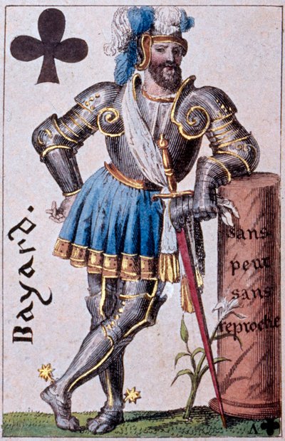 Representation of the Knight Pierre Terrail, Lord of Bayard (1476-1524) (detail of a play card) by Armand Gustave Houbigant