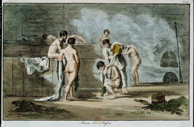 Russian Men in a Sauna, from Moeurs et Coutumes Russes by Armand Gustave Houbigant