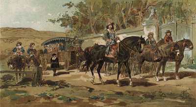 Stagecoach and Escort, Spanish Netherlands by Armand Jean Heins