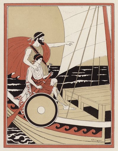 Athena Guiding Telemachus in His Search for Odysseus by Armand Joseph Bonamy