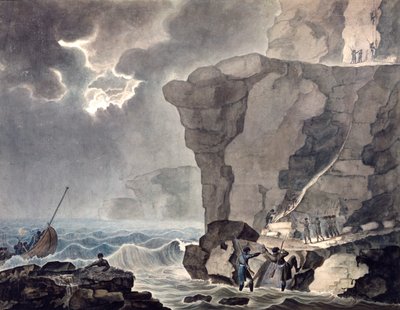 Landing of the Conspirators in the Cadoudal Affair at the Cliff of Biville by Armand Jules Marie Heraclius de Polignac