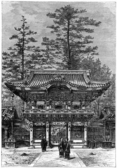 Portico of the Temple of the Four Dragons, Nikko Toshogu, Nikko, Japan by Armand Kohl