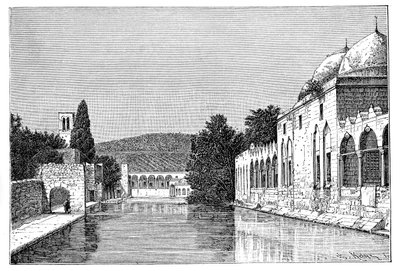 The Mosque and Fountain of Abraham, Ofra At Tayyibah, West Bank, Israel by Armand Kohl