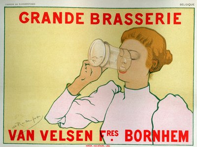Food and Beverage. Big Brewery Van Velsen, Belgium. Poster by Armand Rassenfosse, Belgium by Armand Rassenfosse