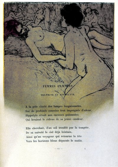Illustration by Armand Rassenfosse (1862-1934) for the poem Damned Women in Les Fleurs du Mal by Charles Baudelaire (1821-1867) 1899 by Armand Rassenfosse