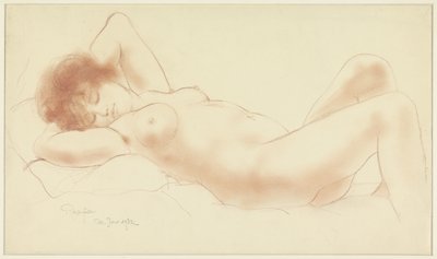 Reclining Naked Woman, Arms Under Head by Armand Rassenfosse