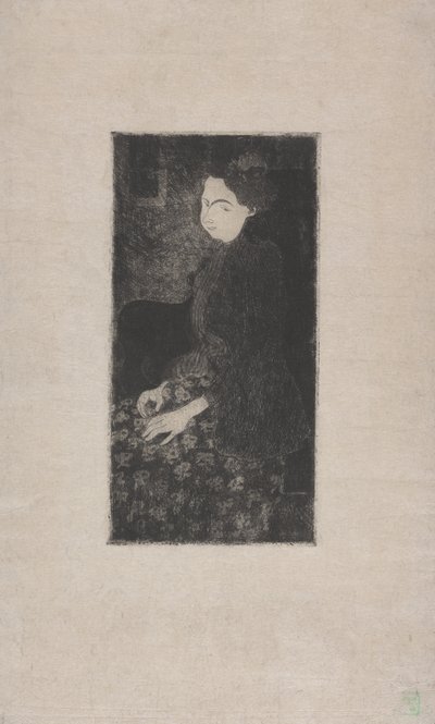 Seated Woman with Feathered Hat by Armand Séguin