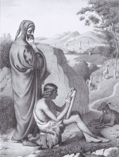 Giotto and Cimabue, from L