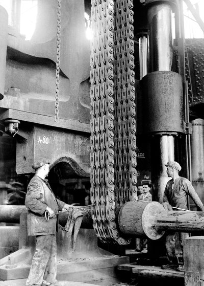 People Working at the Terni Metalworks Factory in Nera Montorio, Terni, Italy by Armando Bruni