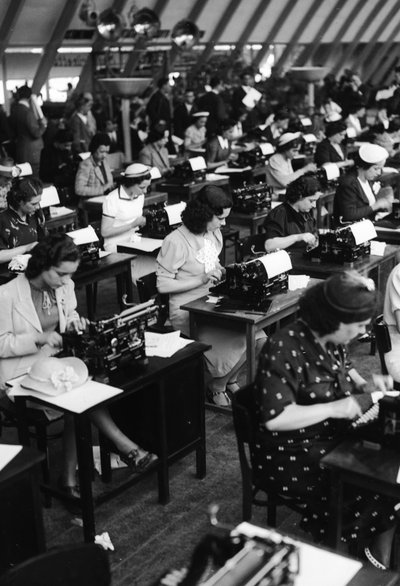 Typists Working, Italy by Armando Bruni