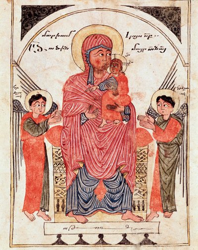 Virgin with Child and Angels (detail) by Armenian School