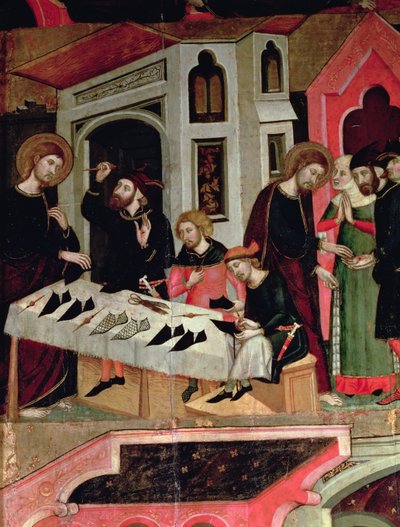 Saint Mark Curing the Hand of the Cobbler Anianus (detail) by Arnau Bassa