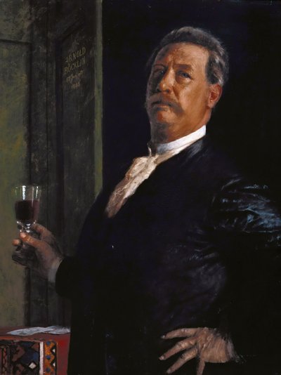 Self-Portrait with the Wineglass by Arnold Böcklin