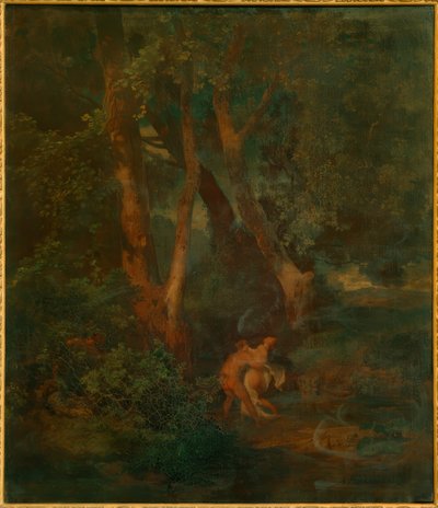 Forest Edge with Faun and Nymph by Arnold Böcklin