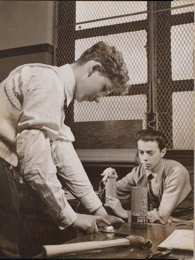 Two Boys Make a Two-Way Electric Bell by Arnold Eagle