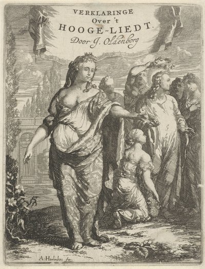 Personified Love and Laureled Christ (Title Page for: J. Oldenborgh, Explanation of the Song of Songs, 1691) by Arnold Houbraken