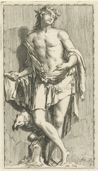 Personification of Poetry (series title: Forty-One Various Allegories) by Arnold Houbraken