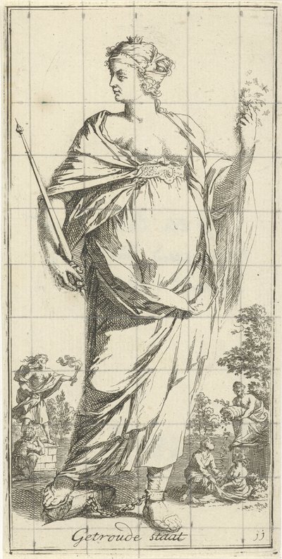 Personification of the Married State (Forty-One Various Emblems) by Arnold Houbraken