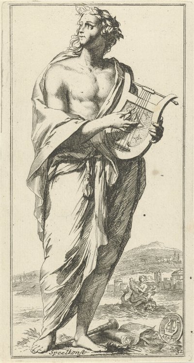 Personification of Music (Forty-One Various Emblems) by Arnold Houbraken