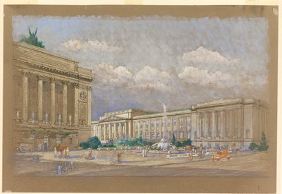 Study for Proposed Music and Arts Center, New York, NY by Arnold William Brunner
