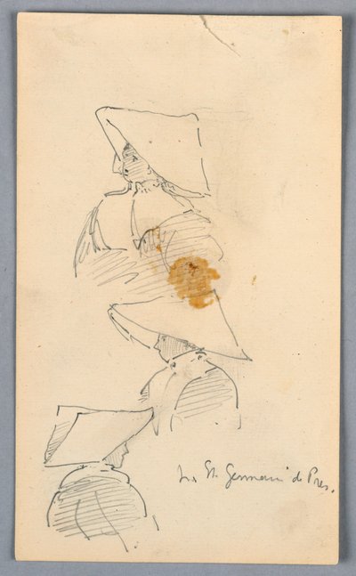 Three Sketches of a Nun Wearing a Hat by Arnold William Brunner