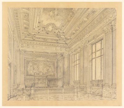 View of Court Room, Federal Building, Cleveland, OH by Arnold William Brunner