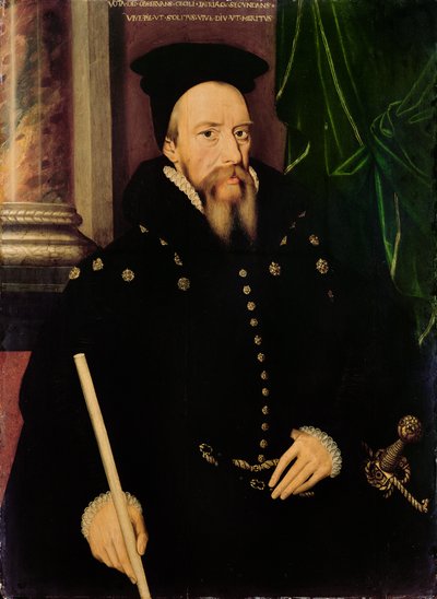 Portrait of William Cecil, 1st Baron Burghley (1520-98) Lord High Treasurer by Arnold von Brounckhorst