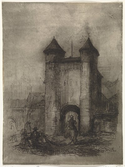 View of the Helpoort in Maastricht, Seen from the Field Side by Arnoud Schaepkens