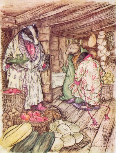 Illustration for The Wind in the Willows by Kenneth Grahame by Arthur (after) Rackham