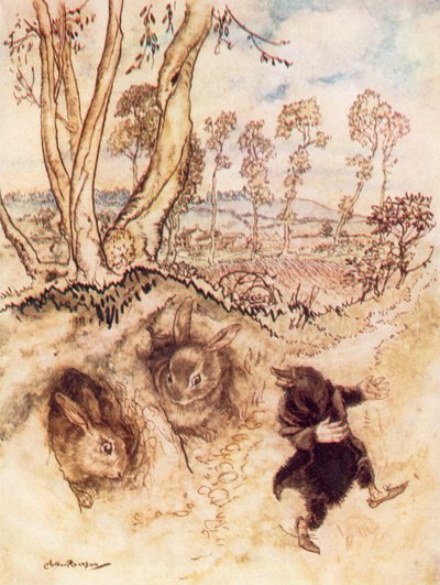 Illustration for The Wind in the Willows by Kenneth Grahame by Arthur (after) Rackham