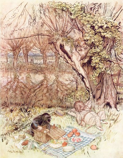 Illustration for The Wind in the Willows by Arthur (after) Rackham