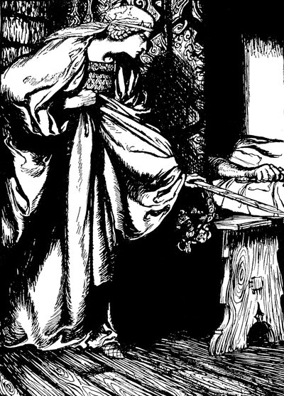 Morgan le Fay stealing Arthur