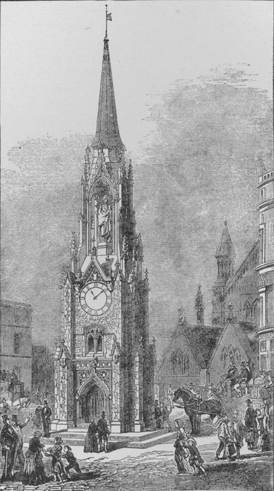 The Wellington Testimonial Clock Tower which stood at the South End of London Bridge by Arthur Ashpitel