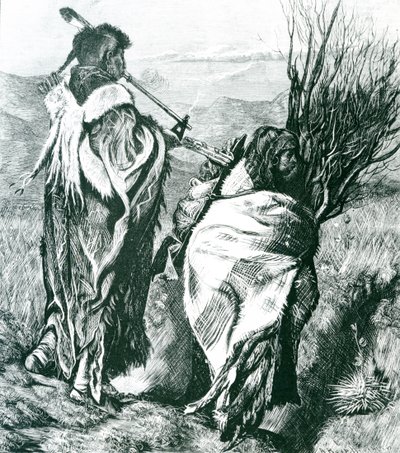 Hiawatha and Minne-Ha-Ha (engraved by Joseph Swain) by Arthur Boyd (after) Houghton