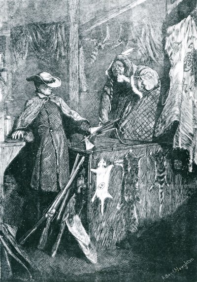 Bartering with the Indians in the Western States of America (engraved by Joseph Swain, 1871) by Arthur Boyd Houghton