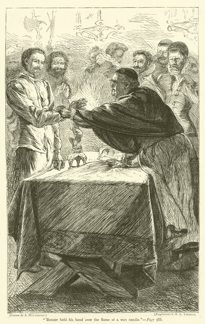 Bonner held his hand over the flame of a wax candle by Arthur Boyd Houghton