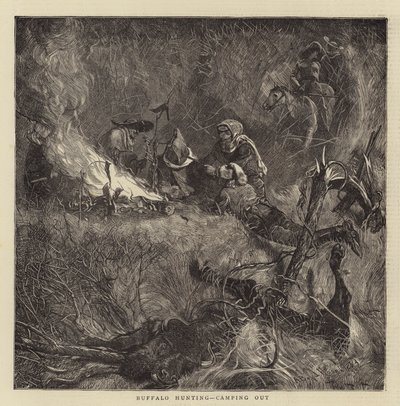 Buffalo Hunting, camping out by Arthur Boyd Houghton
