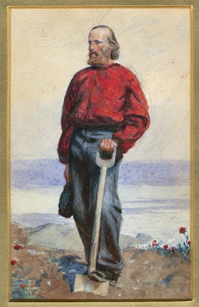 Giuseppe Garibaldi at the Capri Island - Arthur Boyd Houghton (1836-1875) - 1860 - Private Collection by Arthur Boyd Houghton