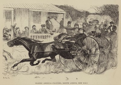 Graphic America, Trotting, Eighth Avenue, New York by Arthur Boyd Houghton