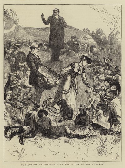 Our London Children, a Plea for a Day in the Country by Arthur Boyd Houghton