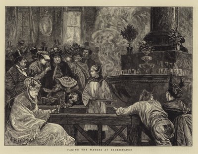 Taking the Waters at Baden-Baden by Arthur Boyd Houghton